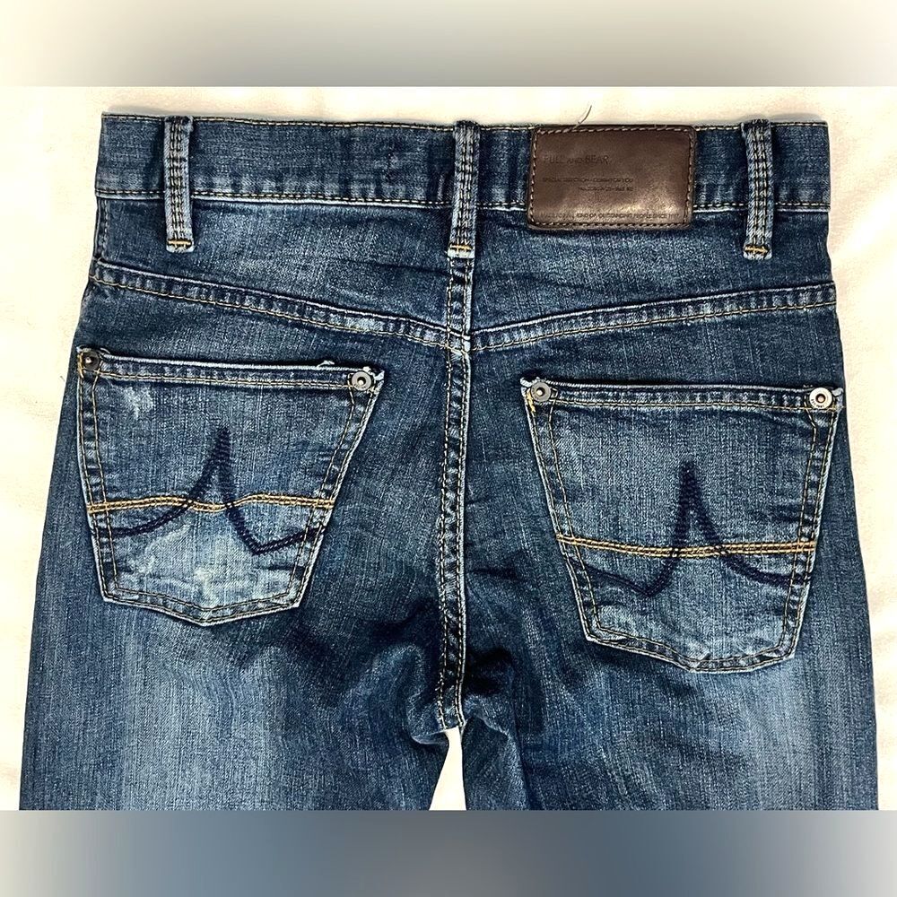 Pull&Bear Women’s Dark Blue Slightly Distressed Skinny Jeans Size 29 - Picture 14 of 15